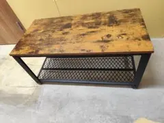 ヴィンテージ風木製センターテーブル