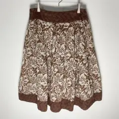 LAURA ASHLEY 花柄 フレアスカート 実寸L相当 ミモレ丈 70cmのサムネイル