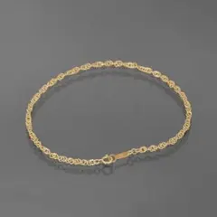 k18 18金　イエローゴールド　ブレスレット　2.4mm スクリューチェーン