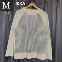 【✨️期間限定値下げ❗️✨️】ikka　ニット　長袖　ラグラン袖　アイボリー　M