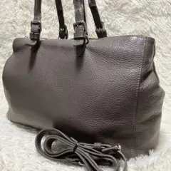 GIANNI CHIARINI レザー バッグ 2way イタリア製 グレージュのサムネイル