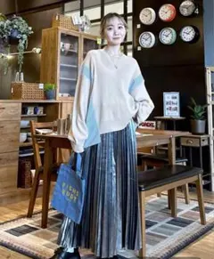 シルバー ロングスカート