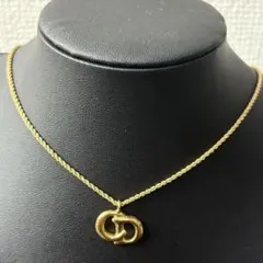 美品 Christian Dior ネックレス CDロゴ ゴールド