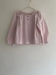 ストライプ柄長袖ブラウス（100cm~）