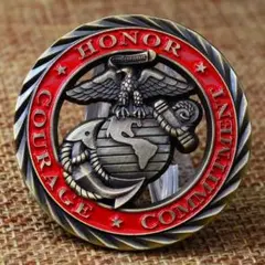 アメリカ 海兵隊 名誉&勇気&コミットメント課題 チャレンジコイン メダル