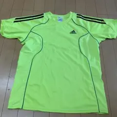 X1024 蛍光グリーン M adidas スポーツ　Tシャツ メンズのサムネイル
