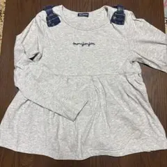 ムージョンジョン　グレー 長袖カットソー