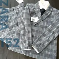 【ZARA】スーツ ジャケット&パンツ チェック柄 ダブル150160卒業式