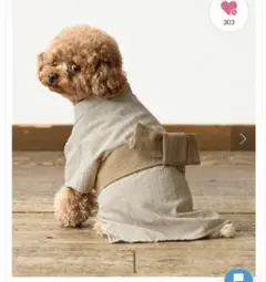 新品　スリーコインズ 3coins 小型犬用浴衣　犬服　ベージュ　Mサイズのサムネイル