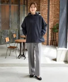 【ハニーズ】裏フリースフードブルゾン　ブラック