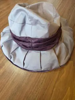LANVIN COLLECTION プリーツハット バケットハット パープル