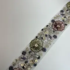001250935【B】インド刺繍リボン3.5㎝幅 1m