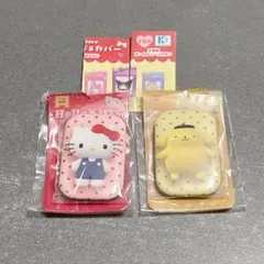サンリオ　スクエア缶バッジ&カバー　キティ　プリン　ガチャガチャ