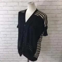 ★4.14 h864 ファンシュリッペ ドルマンスリーブカーディガン ラメ