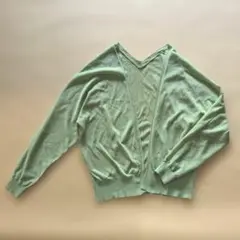 Samansa Mos2 シアーカーディガン 若草色