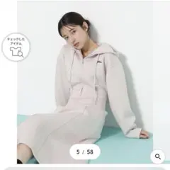 ダイバーフーディーロングワンピース　タグなし新品未使用