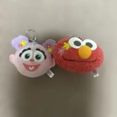 キャラ福くじ セサミストリート D賞 フェイスマスコットチャーム アビー　エルモ