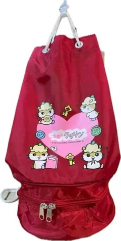 ３５　レトロ　コロコロクリリン　　プールバッグ　ビーチ二重底バック　１９９９年製 レア コロコロクリリン　プールバッグ　平成レトロ　サンリオ ビニールバッグ