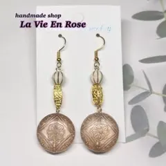 ハンドメイド ★ クラシカル フルール ピアス イヤリング
