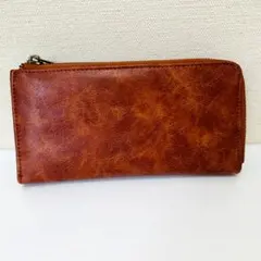 長財布　レザー　ブラウン　収納多