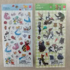 ふしぎの国のアリス シール ズートピアシール ぷっくりシール ペタペタシール