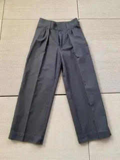 UNIQLO U ベルテッドタックワイドパンツ　オリーブ