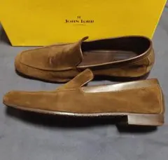 John Lobb ジョンロブ レザー トングサンダル ブラウン - メルカリ