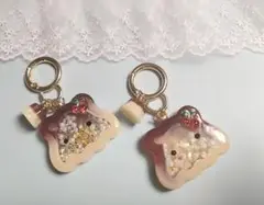ハンドメイド レジン シャカシャカキーホルダー めんだこ