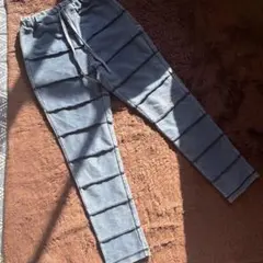 ストライプデザイン グレー パンツ Mサイズ