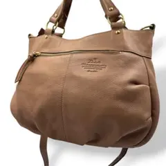 Dakota ダコタ 2WAYショルダーバッグ ハンド キャメル シボ革レザー