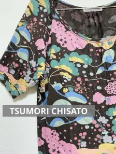 ツモリチサト トップス パフスリーブ 総柄 デザイントップス フラボアのサムネイル