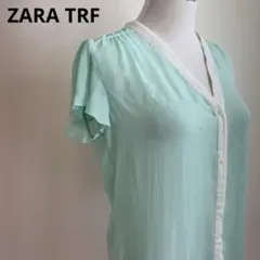 ZARA TRF ザラティーアールエフ 半袖カーディガン シフォン素材のサムネイル