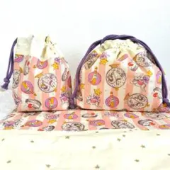 大きめ　お弁当袋セット　ハンドメイド　動物