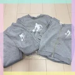グレー バスケットボール トレーナー パンツセット　3点セット　セットアップ