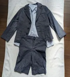 男の子　デニム風　フォーマルスーツ　3点セット