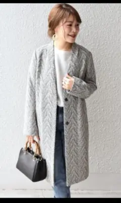 SHIPS for woman ヘリンボーンコート