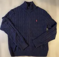 Polo Ralph Lauren ネイビー ケーブルニット XS
