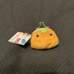 【新品】モケケ　オレンジ色 がま口ストラップ