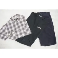 CLUCT クラクト 3点セット オンブレチェック シャツ ハーフパンツ ベストのサムネイル
