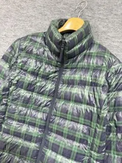 UNIQLO ユニクロ ブラックウォッチ ライトダウンジャケット 保存袋有 L