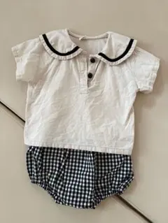 韓国子供服 Bisque セーラーブルマセットアップ 70