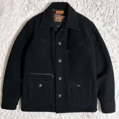 CALEE キャリー ウールジャケット キルティング 刺繍 ブラック 黒 M