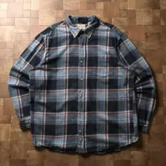 RED HEAD　ネルシャツ　ネイビー ブルー　チェック柄　XL　アメカジ