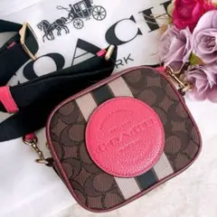 未使用☆COACHコーチ ペットボトルショルダーバッグ 水筒ボトル入れ 