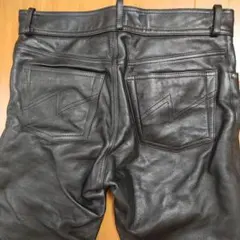 NANKAI 牛革 レザーパンツ ブラック 32