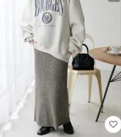 リブニットロングスカート　　Discoat