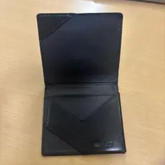 abrAsus 薄い財布 二つ折り財布 ブラックのサムネイル