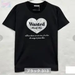 ②　しまむら　きゅるりんってしてみて　Tシャツ　ブラック・M