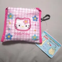ポケット付きプチエコバッグ　ハローキティ　カオハナ