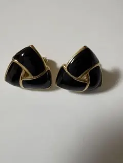ビンテージMonet イヤリング ブラック